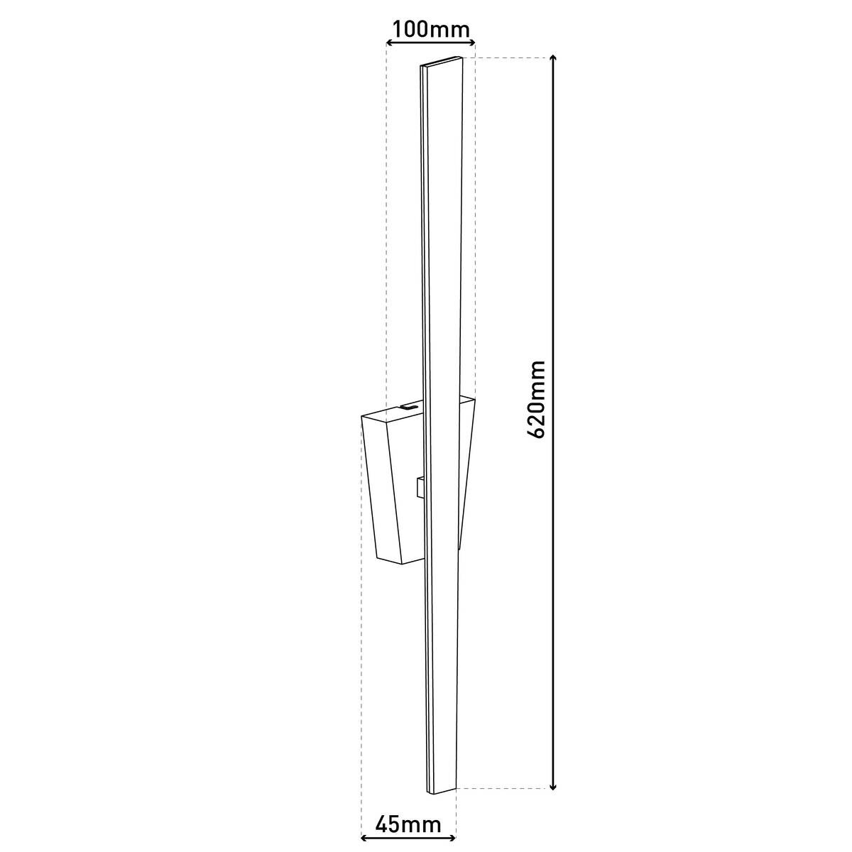 Näve Leuchten LED-Leuchten 1386750 nickel matt Metall Kunststoff B/H/T: ca. 4,5x62x10 cm 1 Brennstellen