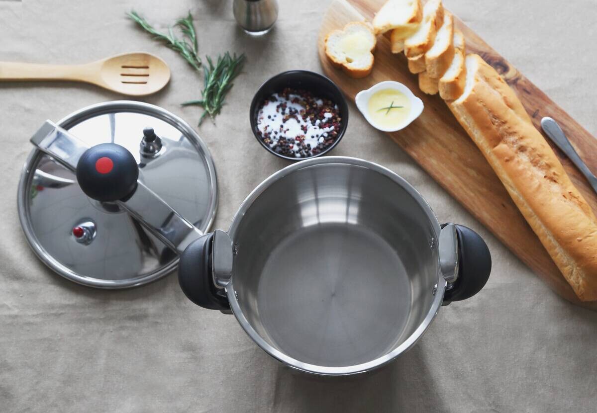 SAN IGNACIO Schnellkochtopf Córdoba silber Edelstahl B/H/L: ca. 26,7x25,8x29,8 cm