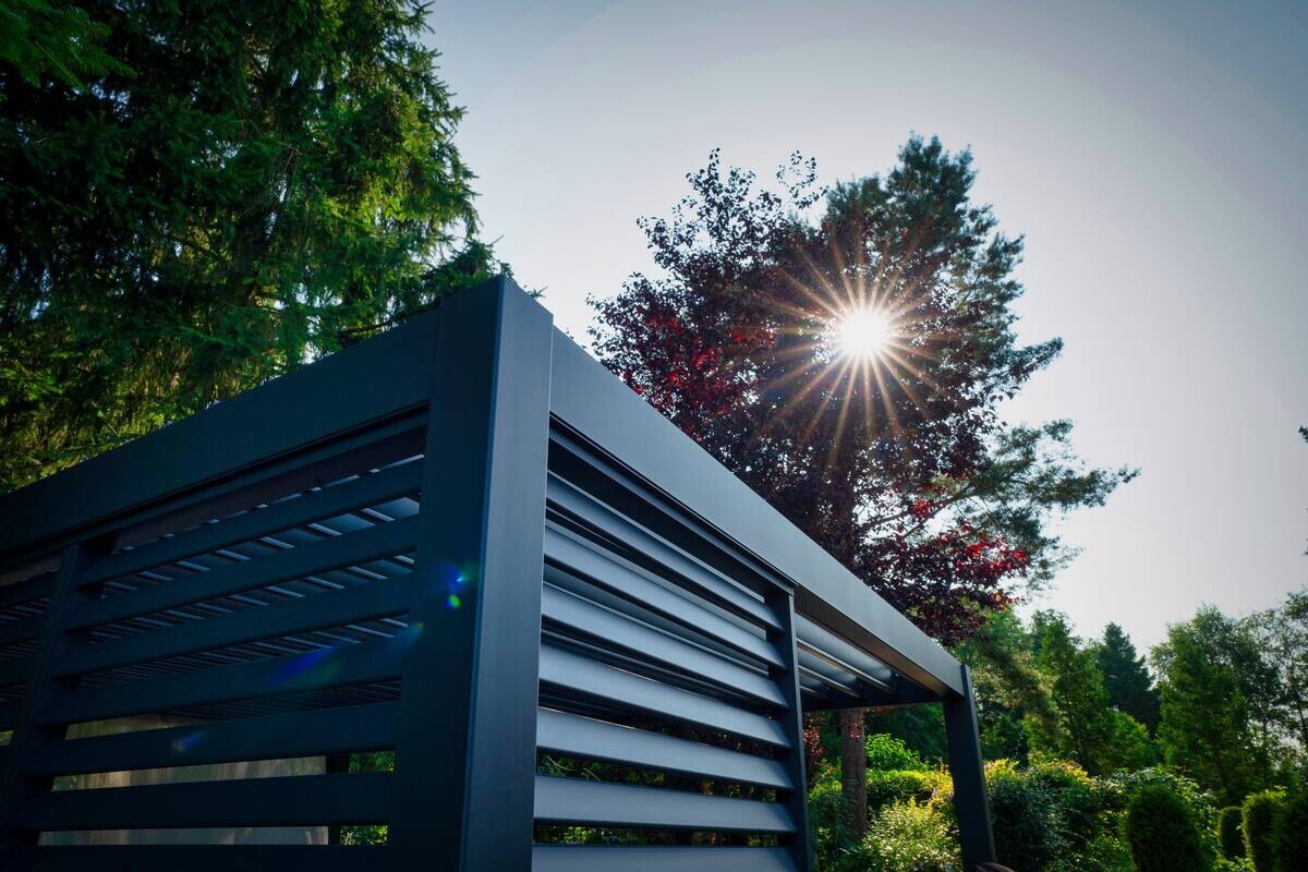 Mirador Lamellen-Seitenteil für Pergola Deluxe anthrazit Aluminium B/H/L: ca. 93x236,1x6 cm