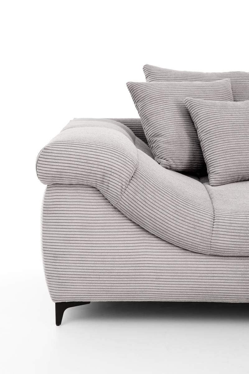 Ecksofa grau Microfaser B/H/T: ca. 332x96x227 cm