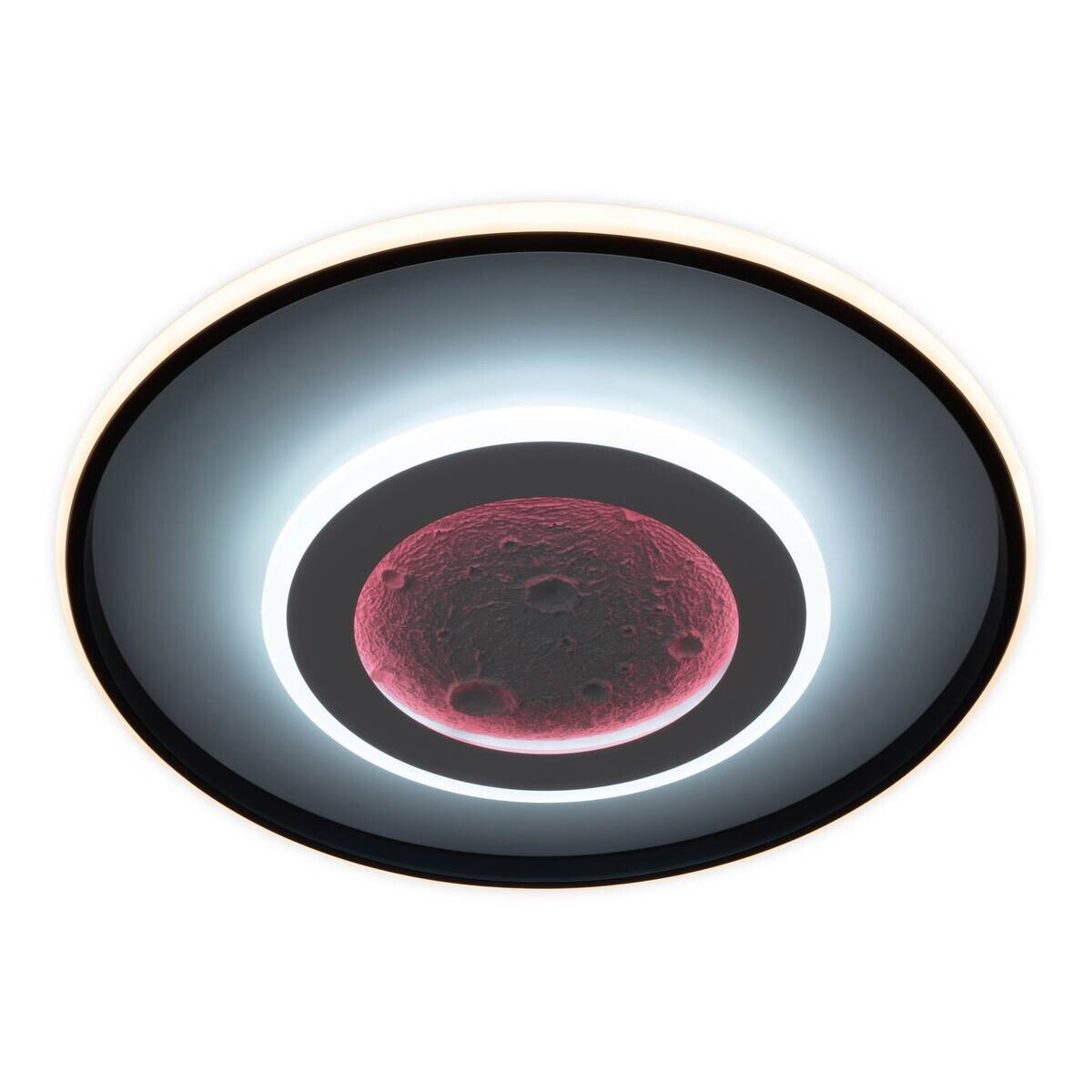 Näve Leuchten Deckenleuchte weiß Metall Kunststoff B/H/T: ca. 50x6x50 cm null 3 Brennstellen