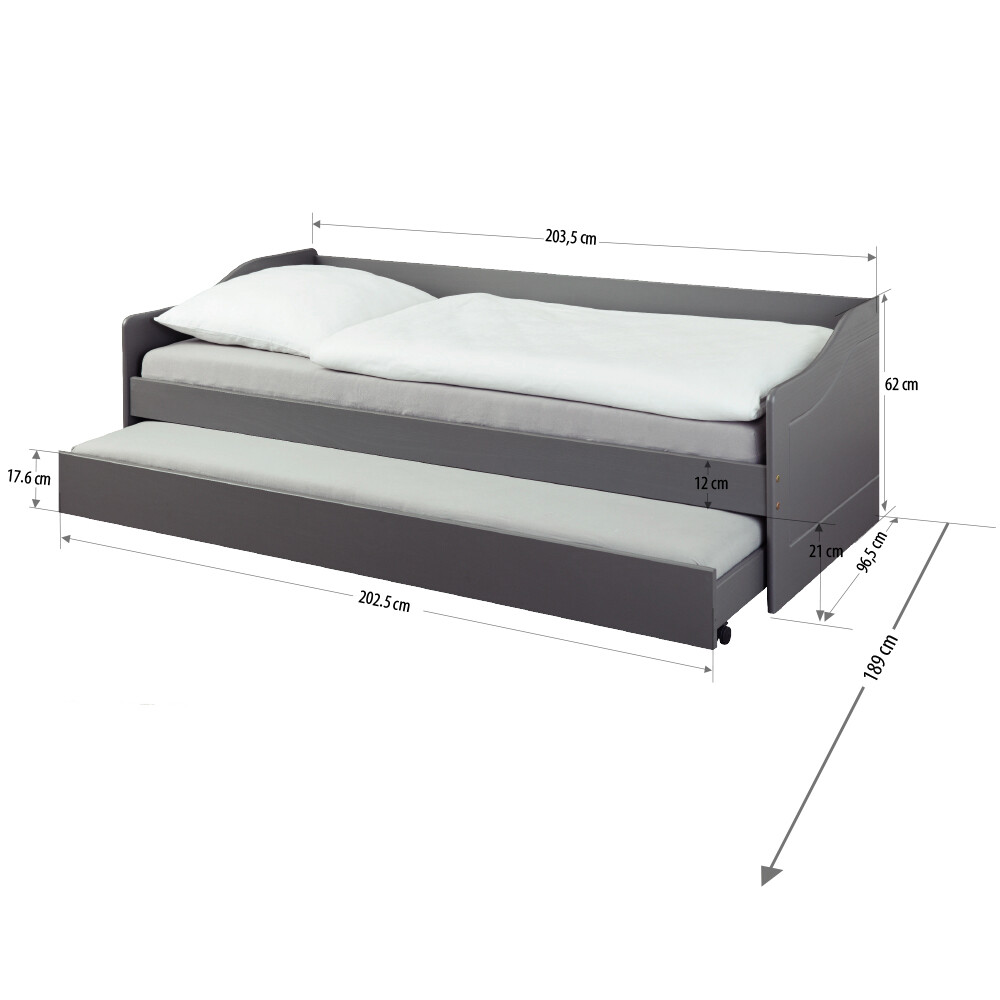 Funktionsbett Leonie Modell'23 grau