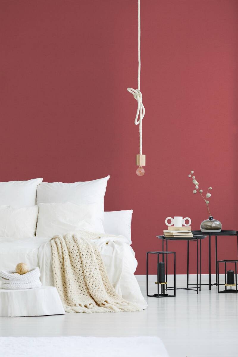 A.S.Creation Vliestapete Attractive Uni rot B/L: ca. 53x1005 cm