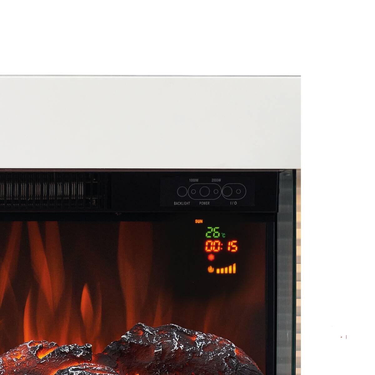 KAMINIO Elektrischer-Kamin LIZ weiß Metall B/H/T: ca. 82x41,8x21,7 cm ca. 2000 W