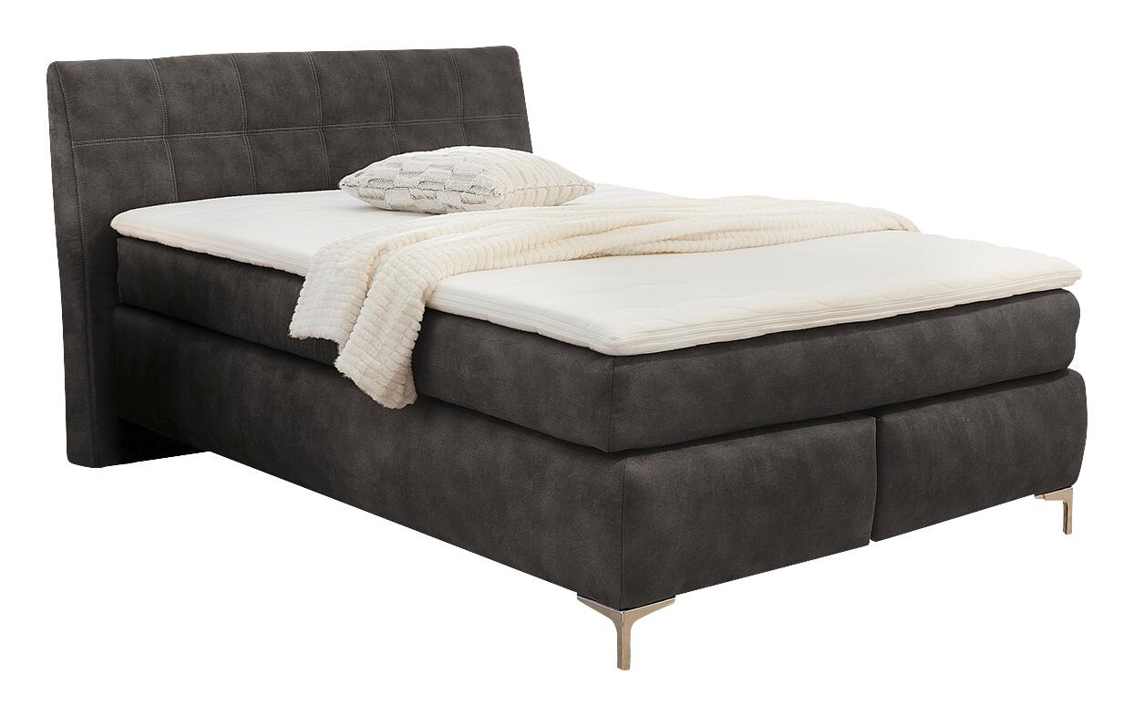 Boxspringbett  hellgrau Liegefläche B/L: ca. 140x200 cm