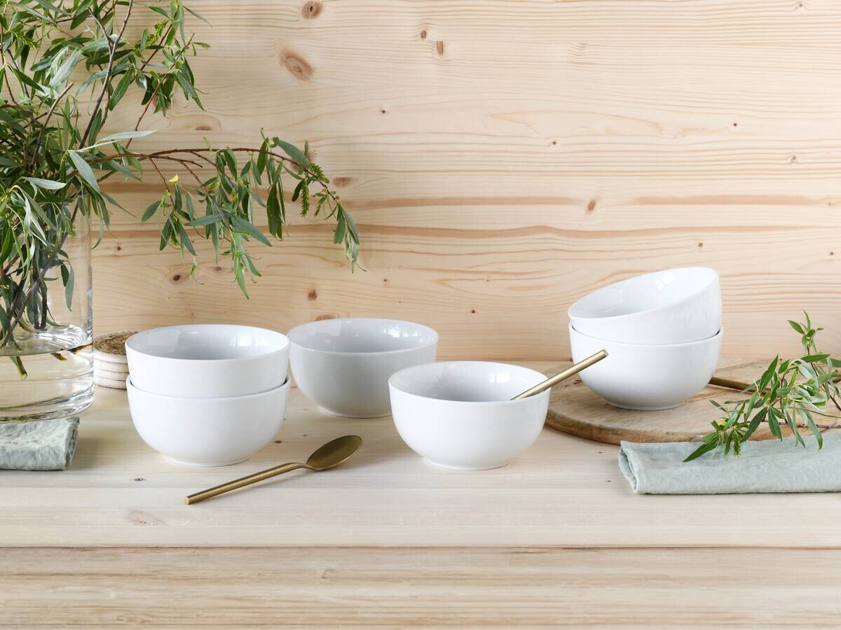 CreaTable Mehrzweckschalen Luna weiß Porzellan