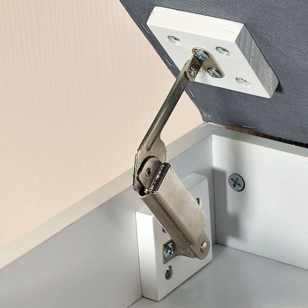 Kesper Schuhschrank mit Sitzkissen weiß Spanplatte B/H/L: ca. 30x45x60 cm