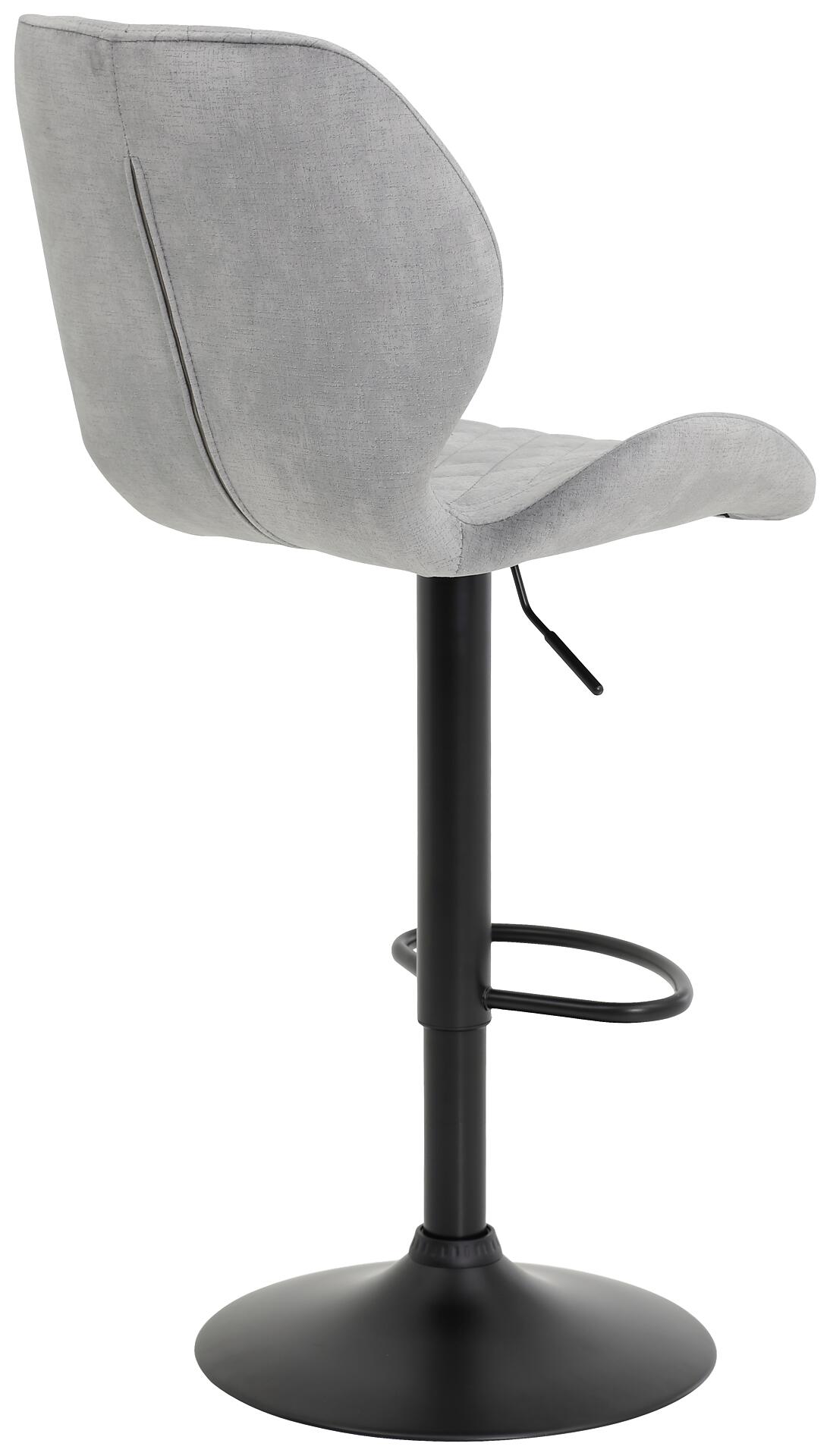 Barhocker Laila 2er Set grau Vintage Samtoptik B/H/T: ca. 42x117x51 cm