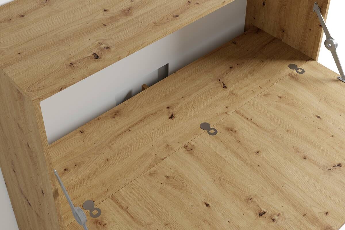 Sekretär MONTANA Eiche schwarz B/H/T: ca. 120x127x40 cm