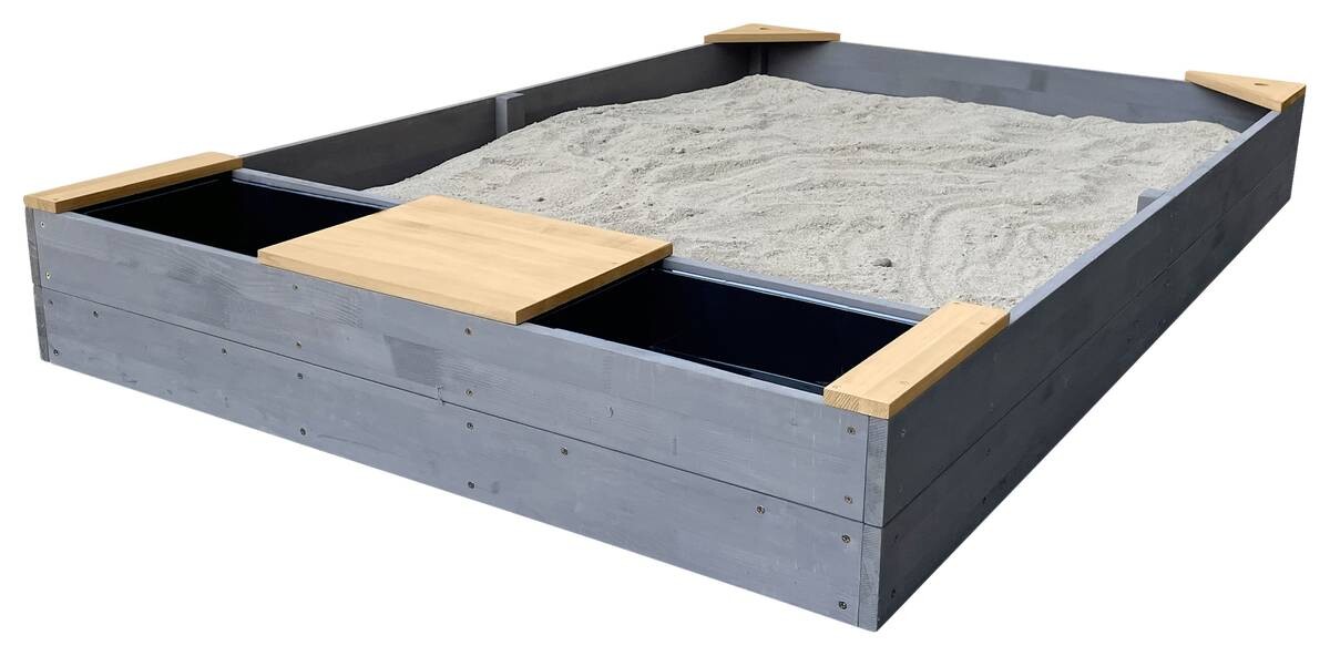 AXI Sandkasten Kelly grau B/H/T: ca. 115x21,8x180 cm