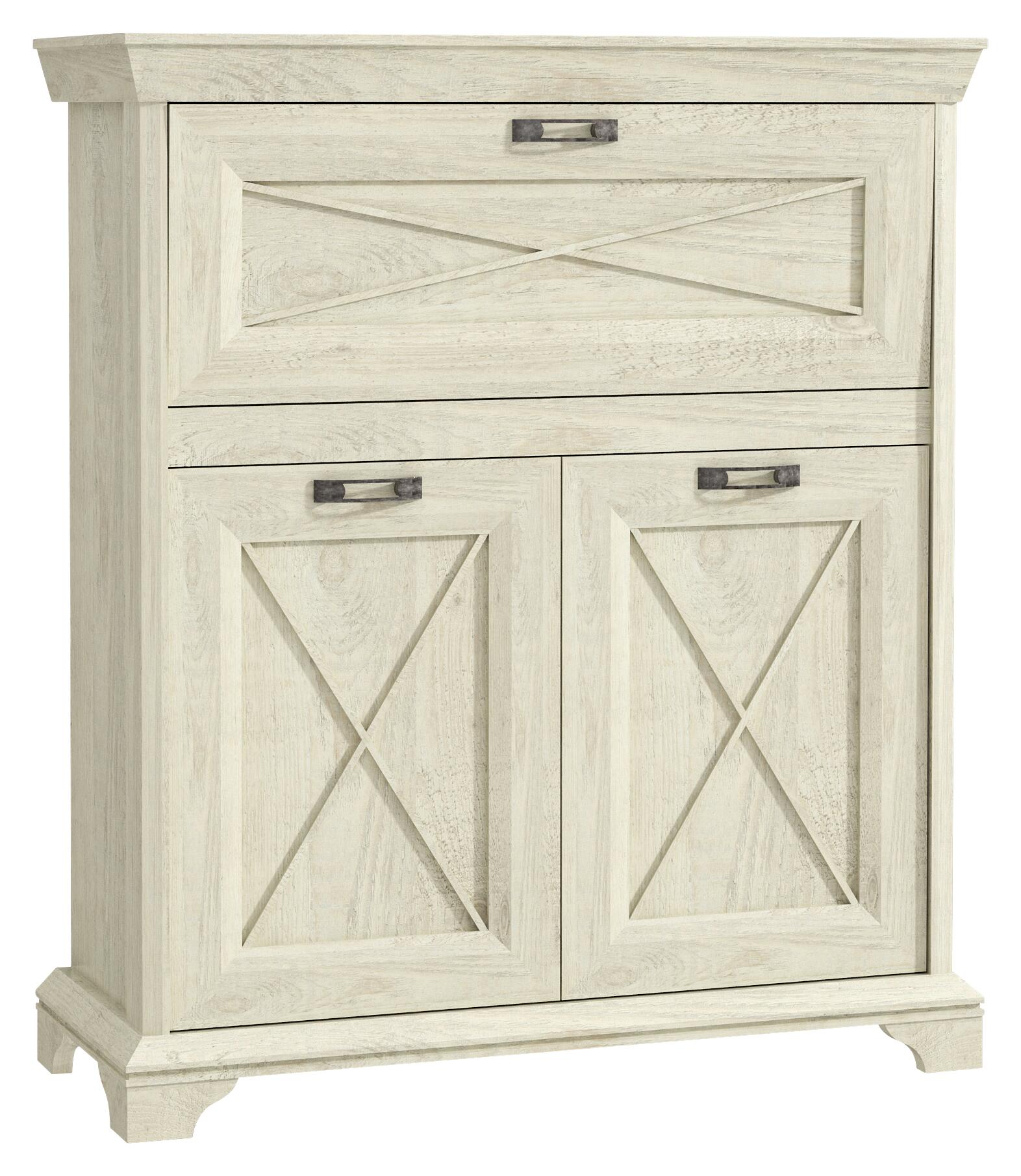 Kommode  weiß Pinie Nachbildung B/H/T: ca. 123x143x48 cm