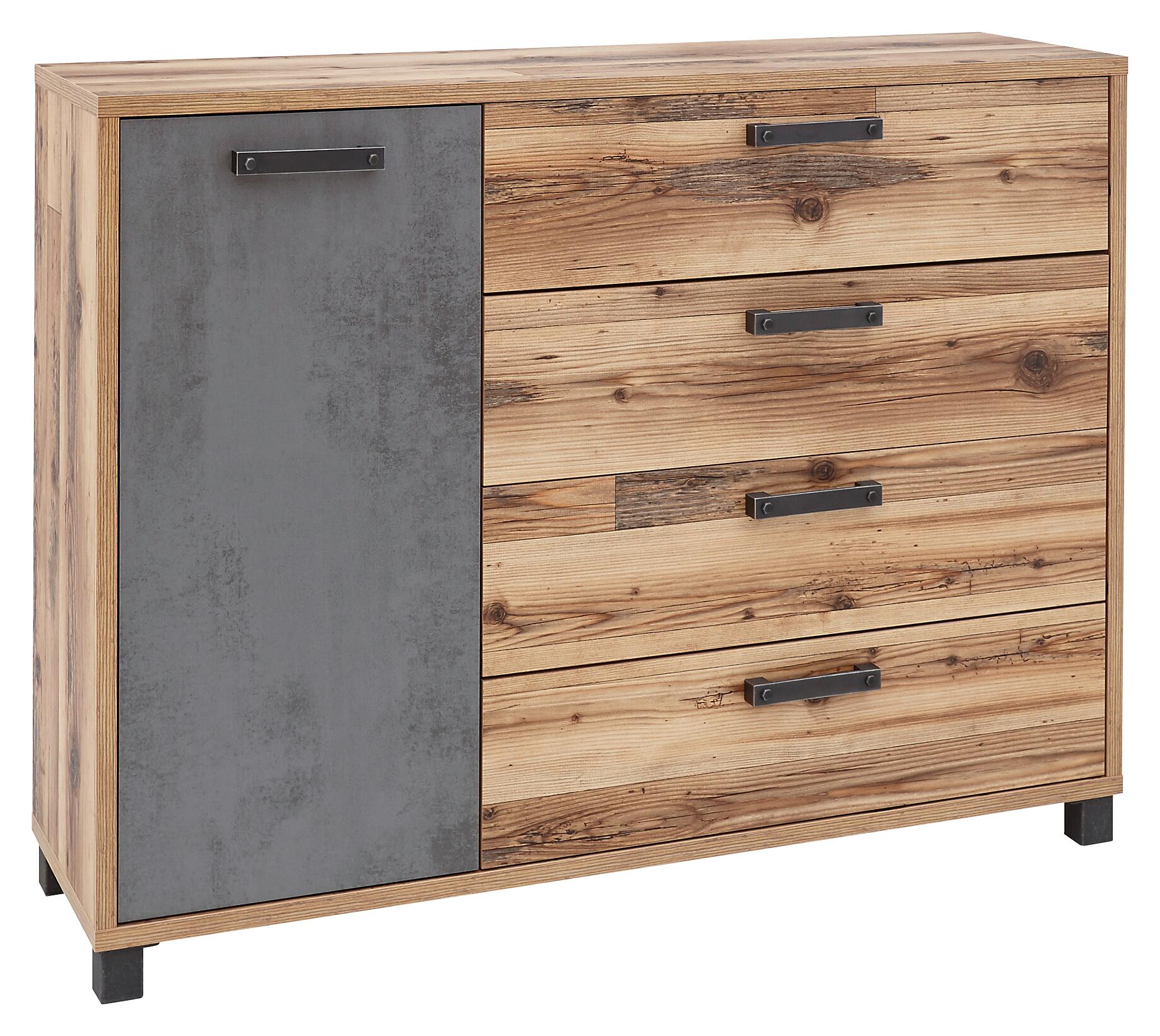 Kommode Dover Alpin Lodge Nachbildung Betonoxid Optik B/H/T: ca. 125x96x38 cm