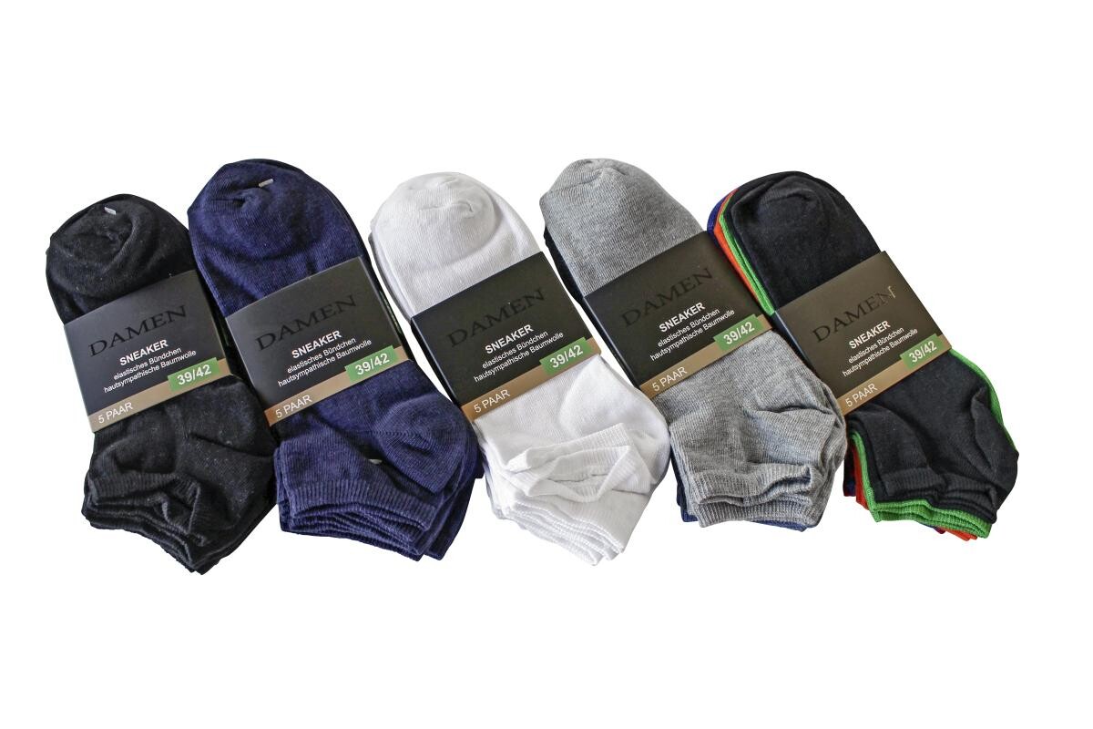 Damen-Socken sortiert 5 Packstücke Größe 39-42