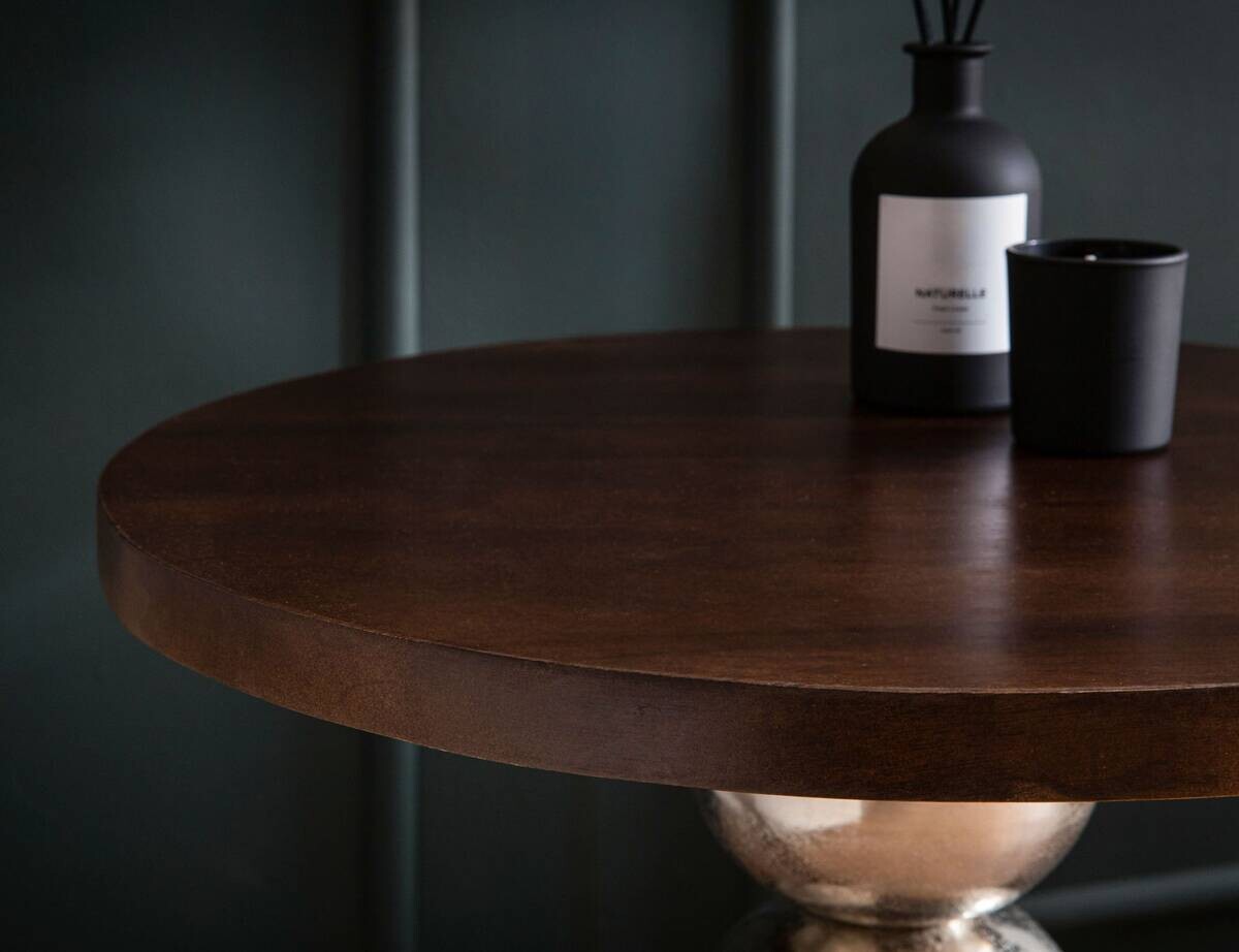 Beistelltisch silber Metall Mango B/H/T: ca. 50x62x50 cm