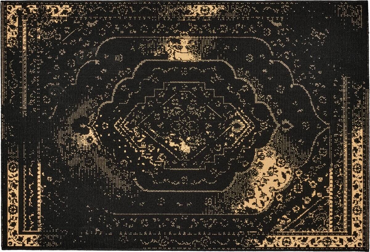 Webteppich Luxus schwarz B/L: ca. 160x230 cm