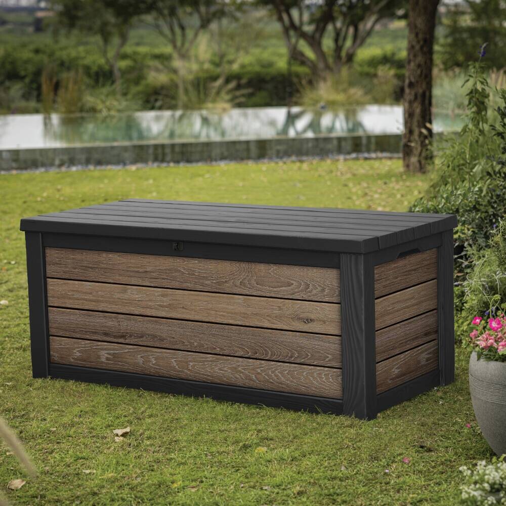 Keter Kissenbox Holzoptik Kunststoff B/H/L: ca. 72,4x64,4x155 cm