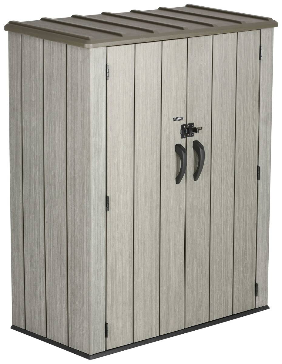 Lifetime Geräteschrank grau Kunststoff B/H/L: ca. 136x172x70 cm