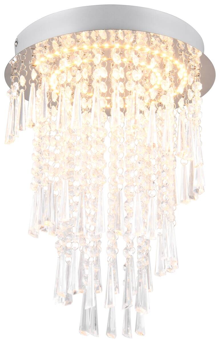 Reality LED-Deckenleuchte Pomp Chrom transparent Acryl H/D: ca. 40x30 cm