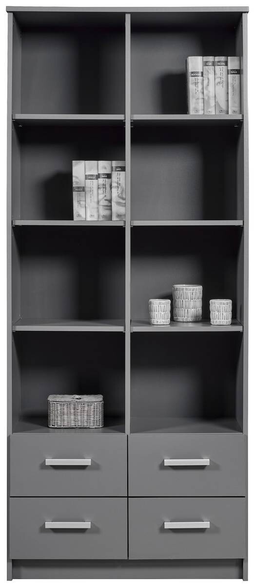 Regal Elenzio Graphit B/H/T: ca. 81,5x191,2x40 cm