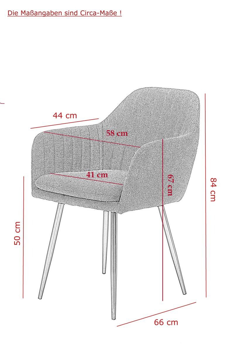 Hela Sessel MILA I S grau Velourstoff B/H/T: ca. 59x84x66 cm