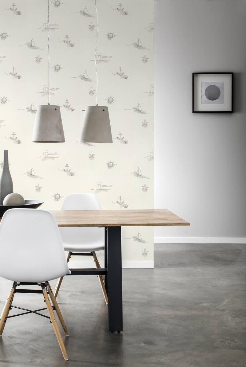 Vliestapete Maritim beige B/L: ca. 53x1005 cm