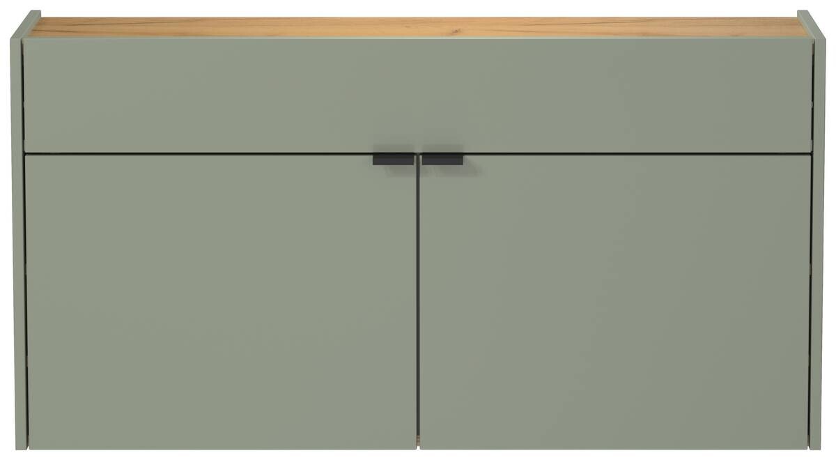 Mehrzweckschrank 1398-629 grün Eiche Navarra Nachbildung B/H/T: ca. 110x57x22 cm