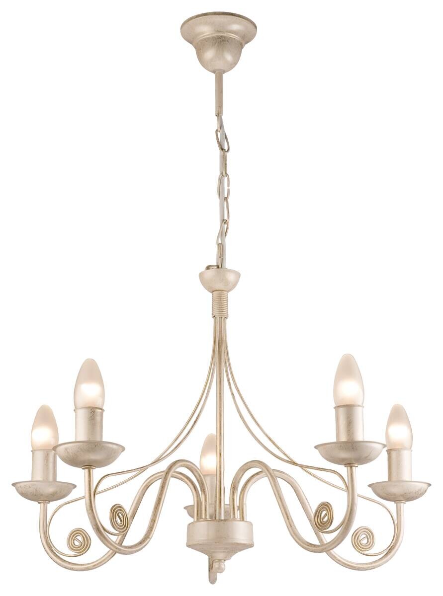 Lamkur Pendelleuchte DONATO 22536 weiß Stahl H/L: ca. 72x57 cm E14 5 Brennstellen