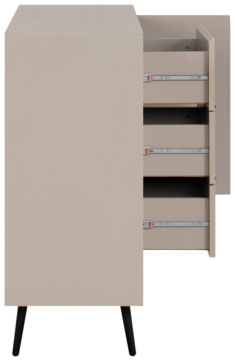 Kommode Arona sand schwarz B/H/T: ca. 135x90x38 cm