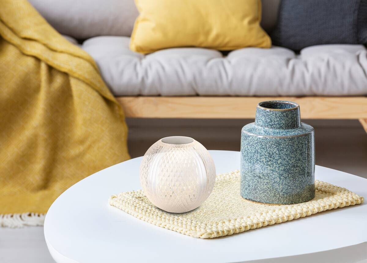 GLOBO LED-Tischleuchte klar nickel matt schwarz Kunststoff H/D: ca. 11,2x12 cm 1 Brennstellen