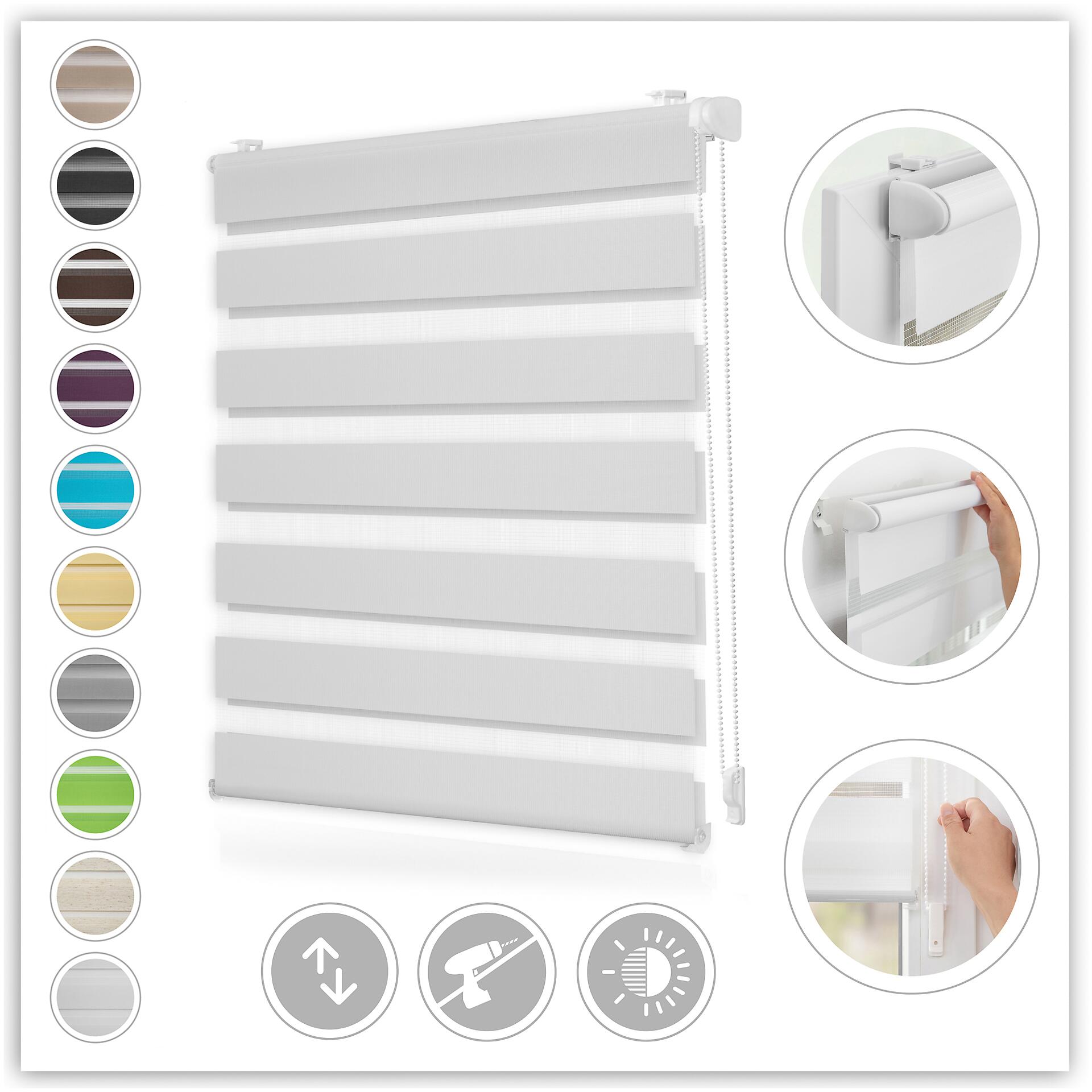 LICHTBLICK Doppelrollo Duo weiß B/L: ca. 45x150 cm