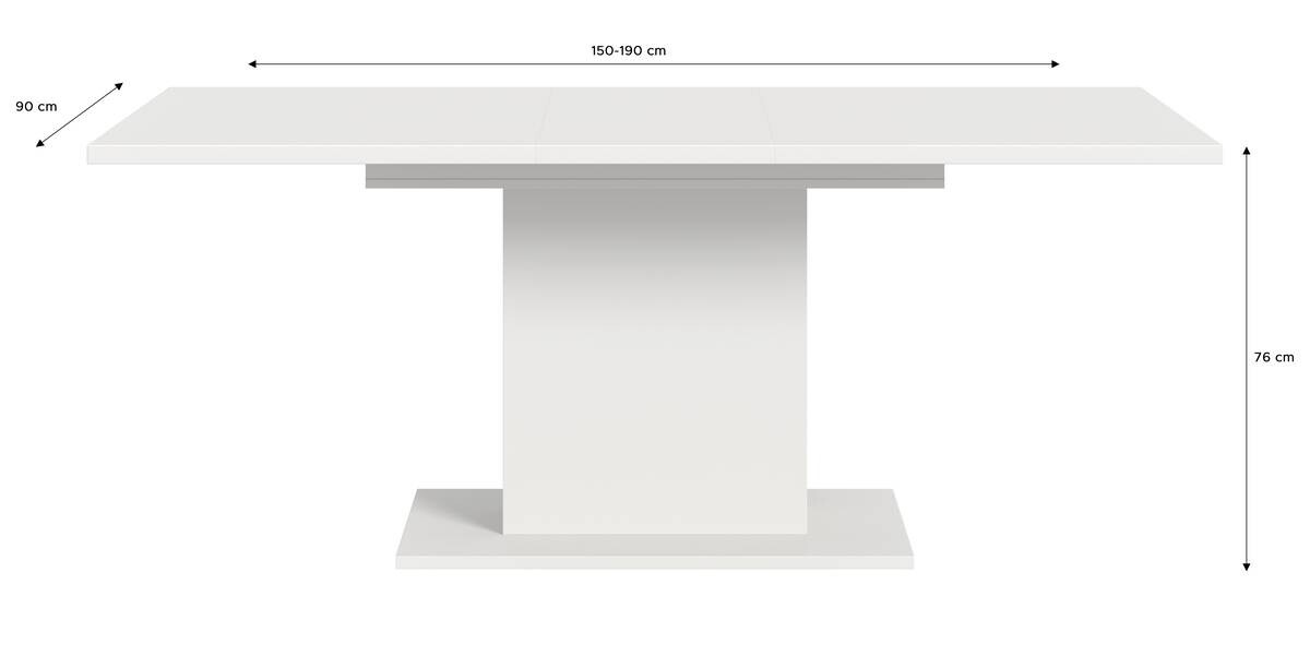 Esstisch MOTION weiß B/H/T: ca. 150x76x90 cm