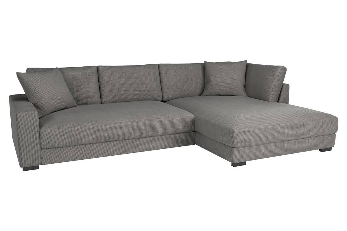 Ecksofa dunkelgrau Microfaser B/H/T: ca. 300x83x190 cm