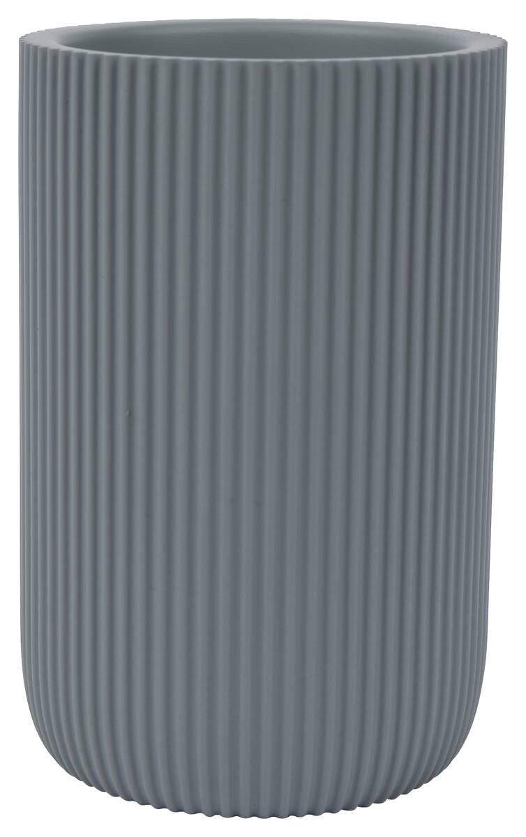 Zahnputzbecher Samos grau Polyresin