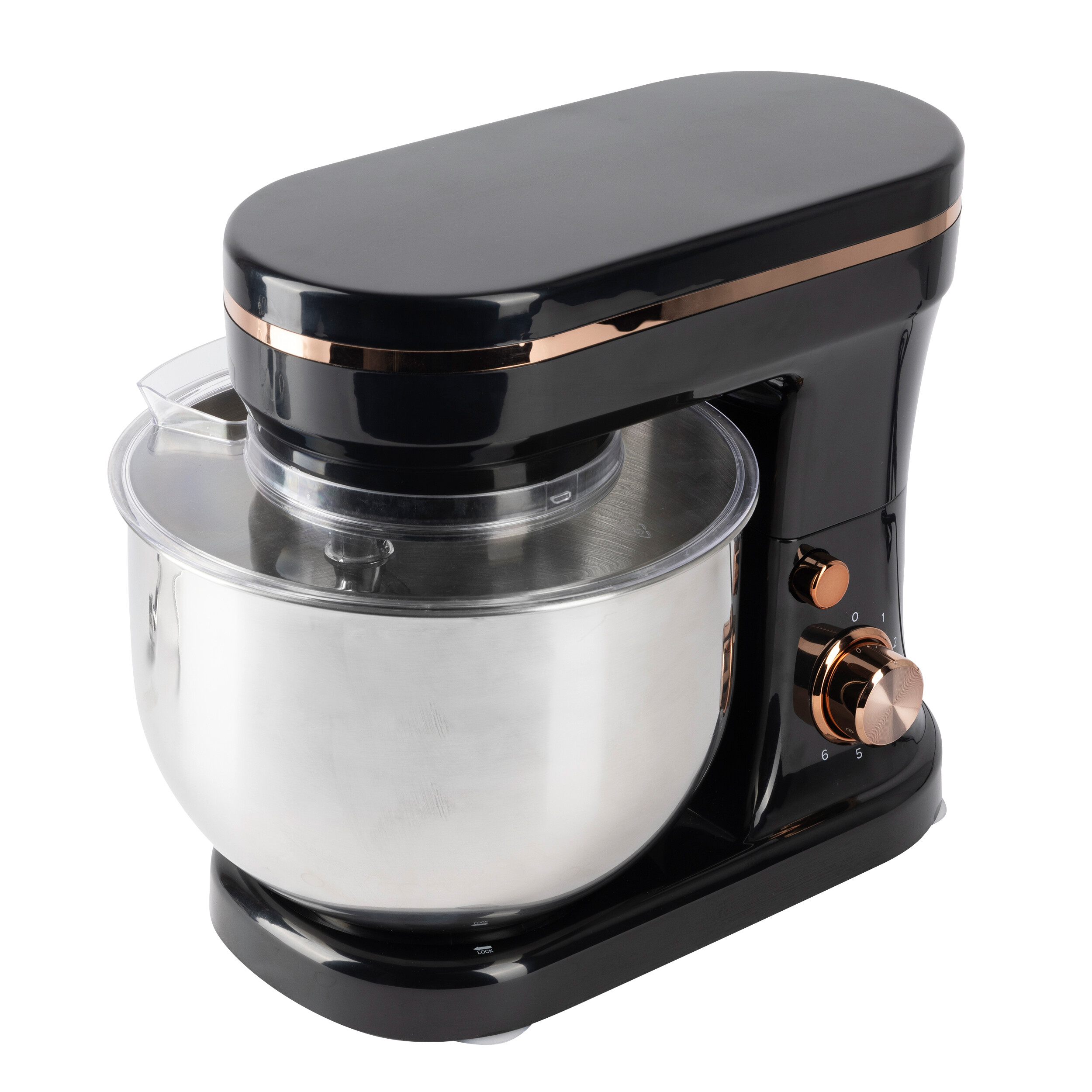 BERGNER Küchenmaschine silber schwarz Edelstahl B/H/L: ca. 25x32,5x39 cm