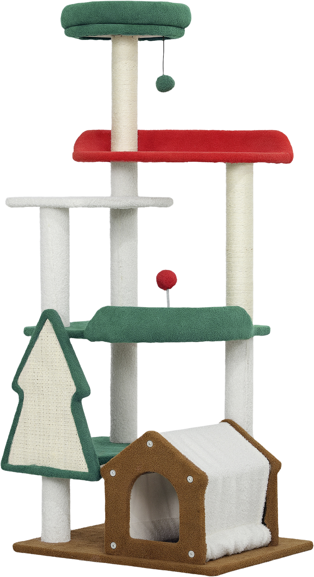 PawHut Kratzbaum mehrfarbig Spanplatte B/H/L: ca. 45x135x60 cm