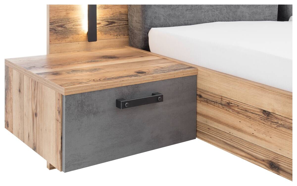 Bettanlage Dover Alpin Lodge Nachbildung Betonoxid Optik B/H/T: ca. 289,4x96,3x215,5 cm