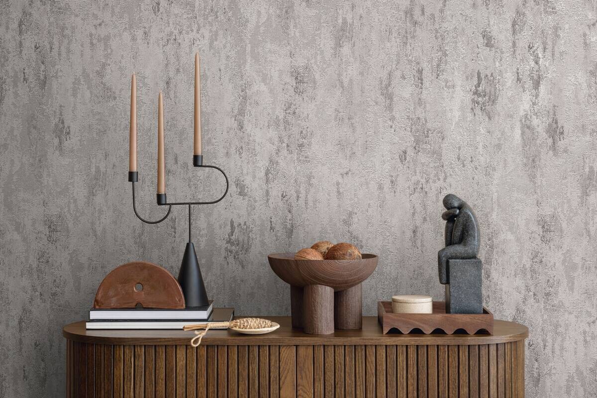 A.S.Creation Vliestapete Glänzend silber B/H/D: ca. 53x1005x9 cm