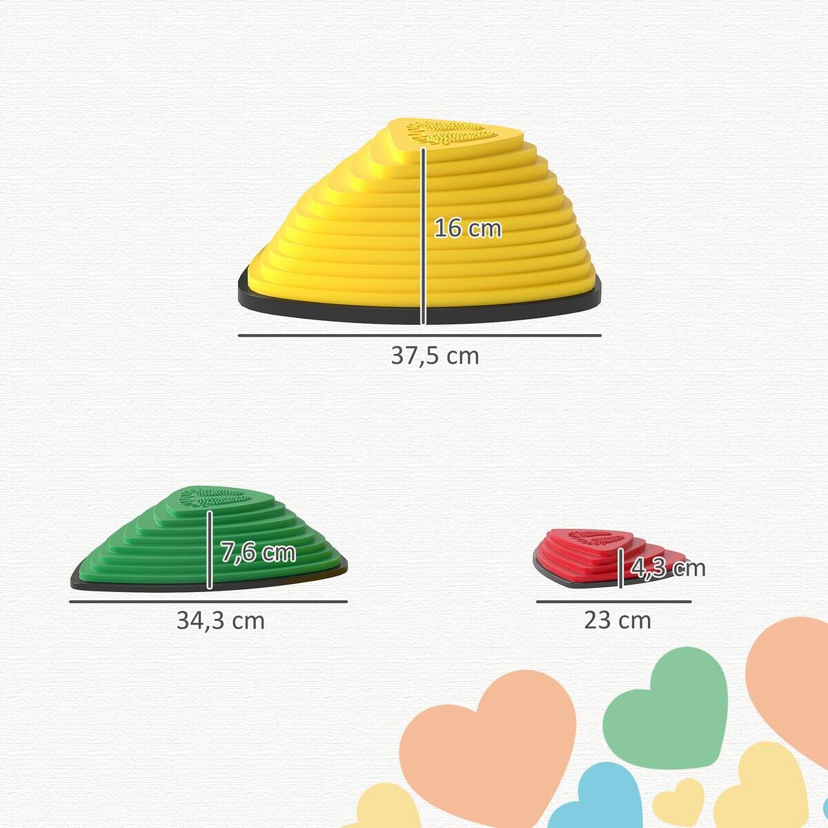 AIYAPLAY Balanciersteine mehrfarbig B/H/L: ca. 37,5x16x37,5 cm