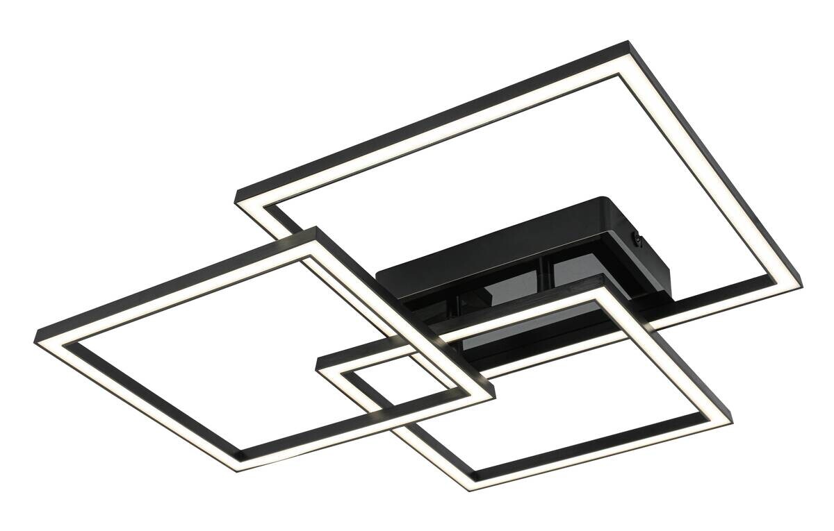 Nolo LED-Deckenleuchte Triple schwarz Kunststoff B/H/T: ca. 49,5x45x8 cm