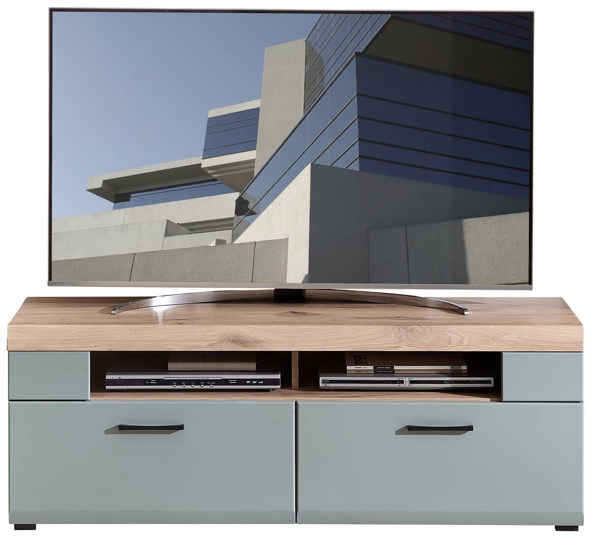 Lowboard Fun Plus 2 salbei Oak Eiche Viking Nachbildung B/H/T: ca. 140x51x47 cm Lowboard Fun Plus 2 salbei Oak Eiche Viking Nachbildung B/H/T: ca. 140x51x47 cm