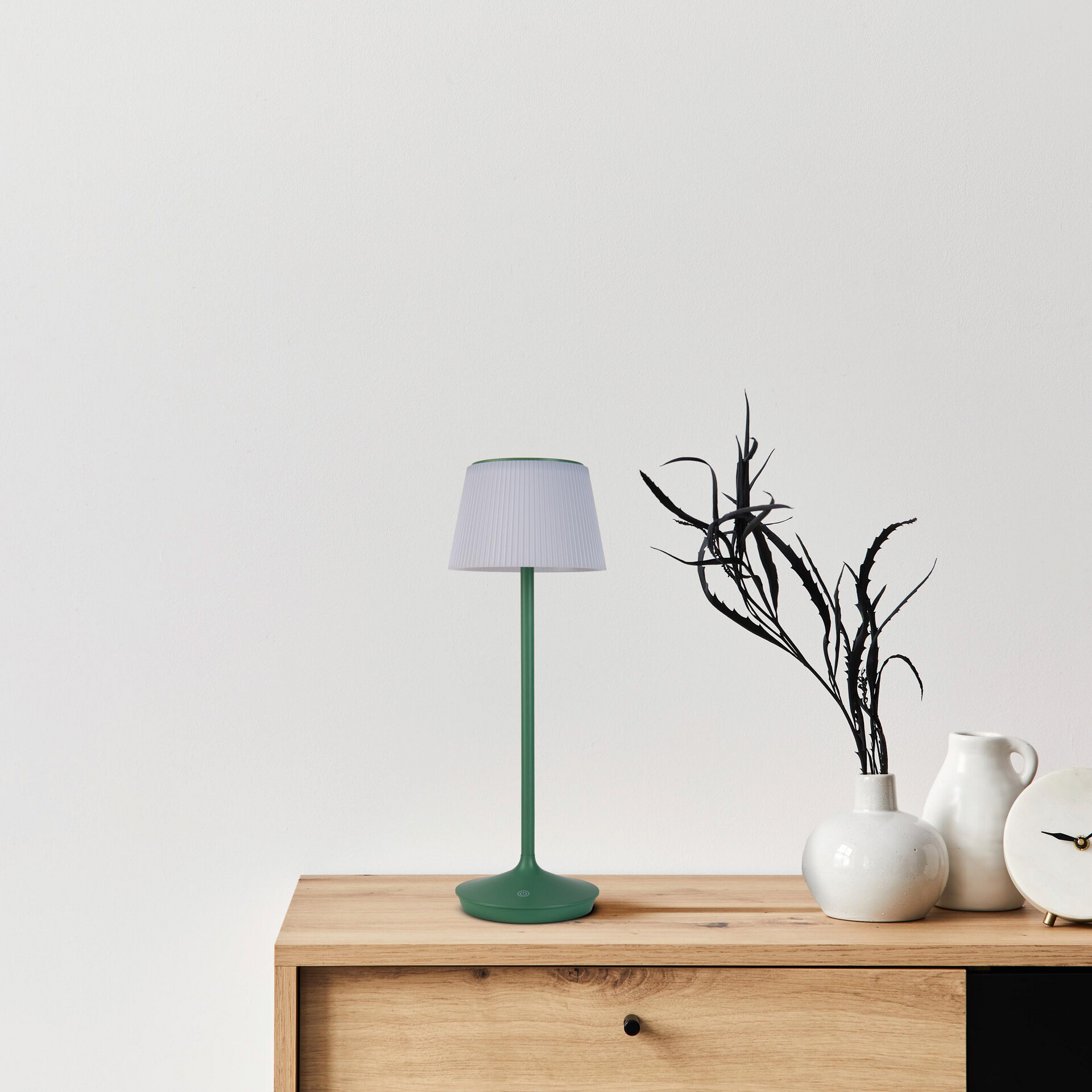 Näve Leuchten Tischleuchte 5310717 grün Kunststoff Metall B/H/T: ca. 13x38x13 cm