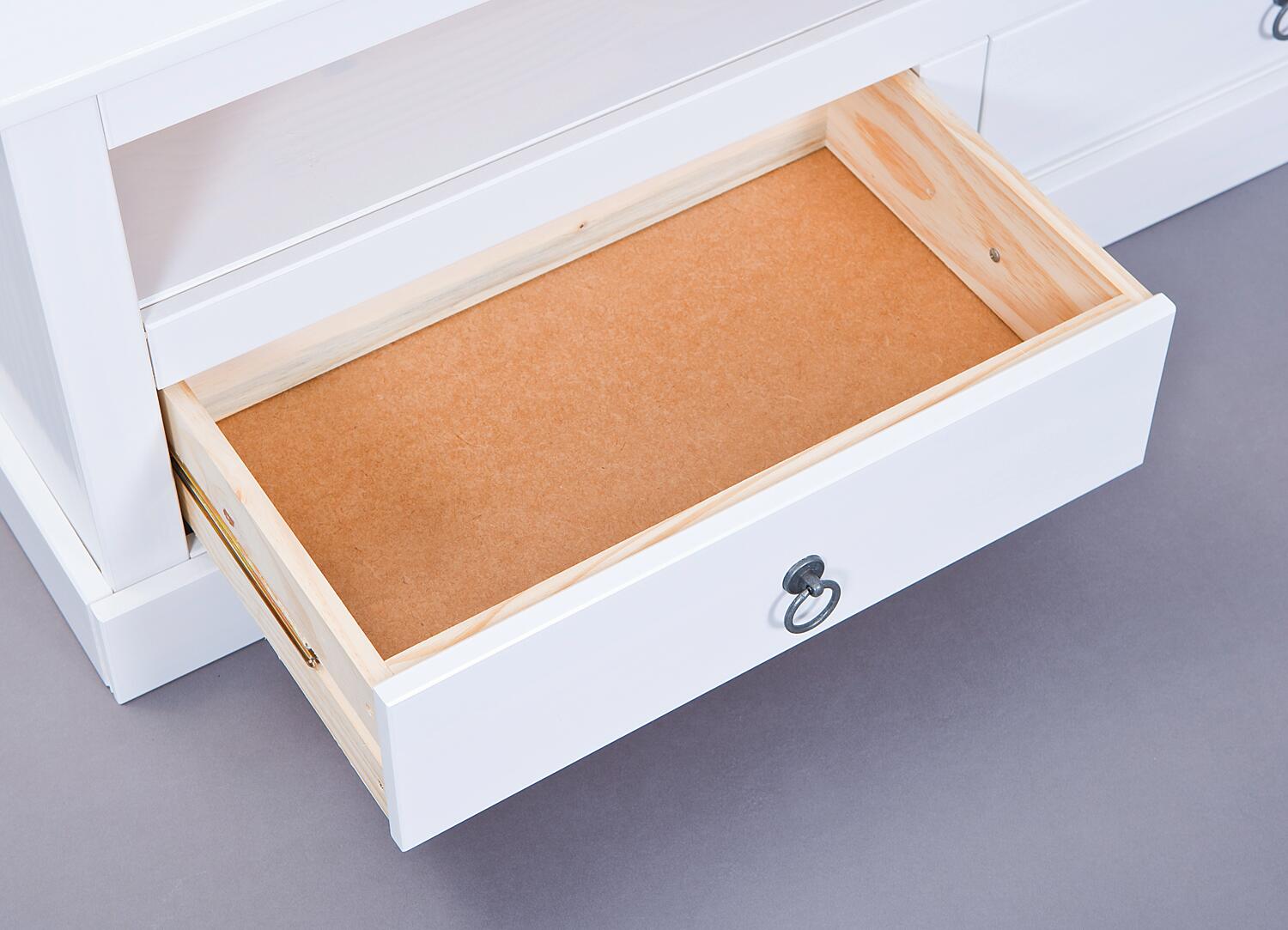 TV-Kommode Provence weiß lackiert B/H/T: ca. 118x45x39 cm