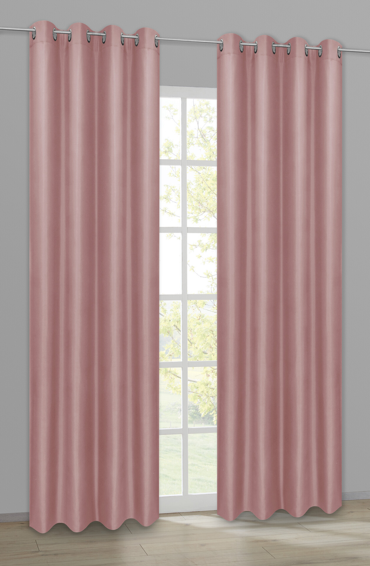 ACUS design collection Ösenvorhang Barnaby altrosa B/L: ca. 140x235 cm