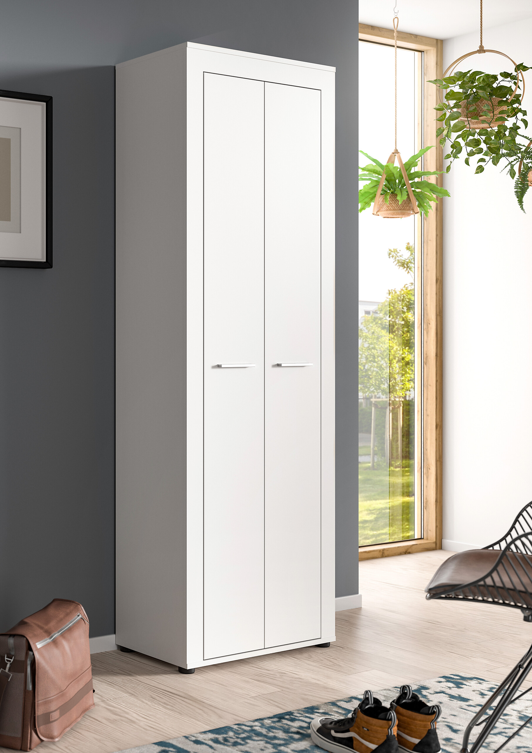 Garderobenschrank JAM weiß B/H/T: ca. 64x191x35 cm Garderobenschrank JAM weiß B/H/T: ca. 64x191x35 cm