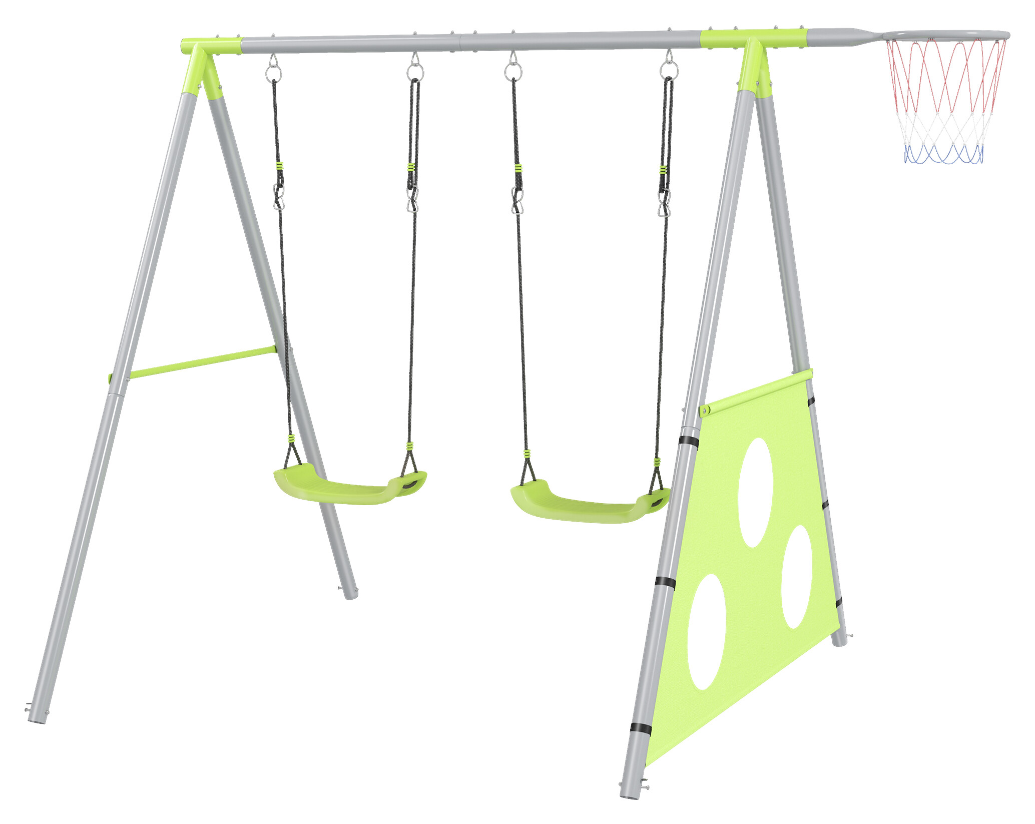 AIYAPLAY Kinderschaukel grau B/H/L: ca. 180x182x238 cm