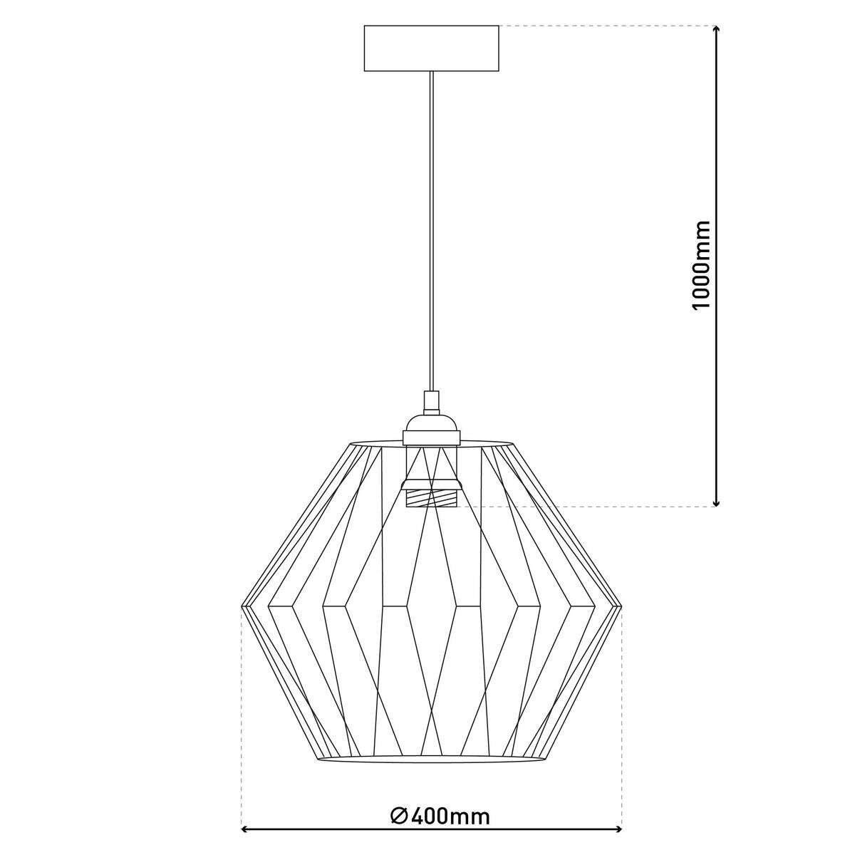 Näve Leuchten Pendelleuchte 6115359 silber Metall B/H/T: ca. 40x110x40 cm E27 1 Brennstellen