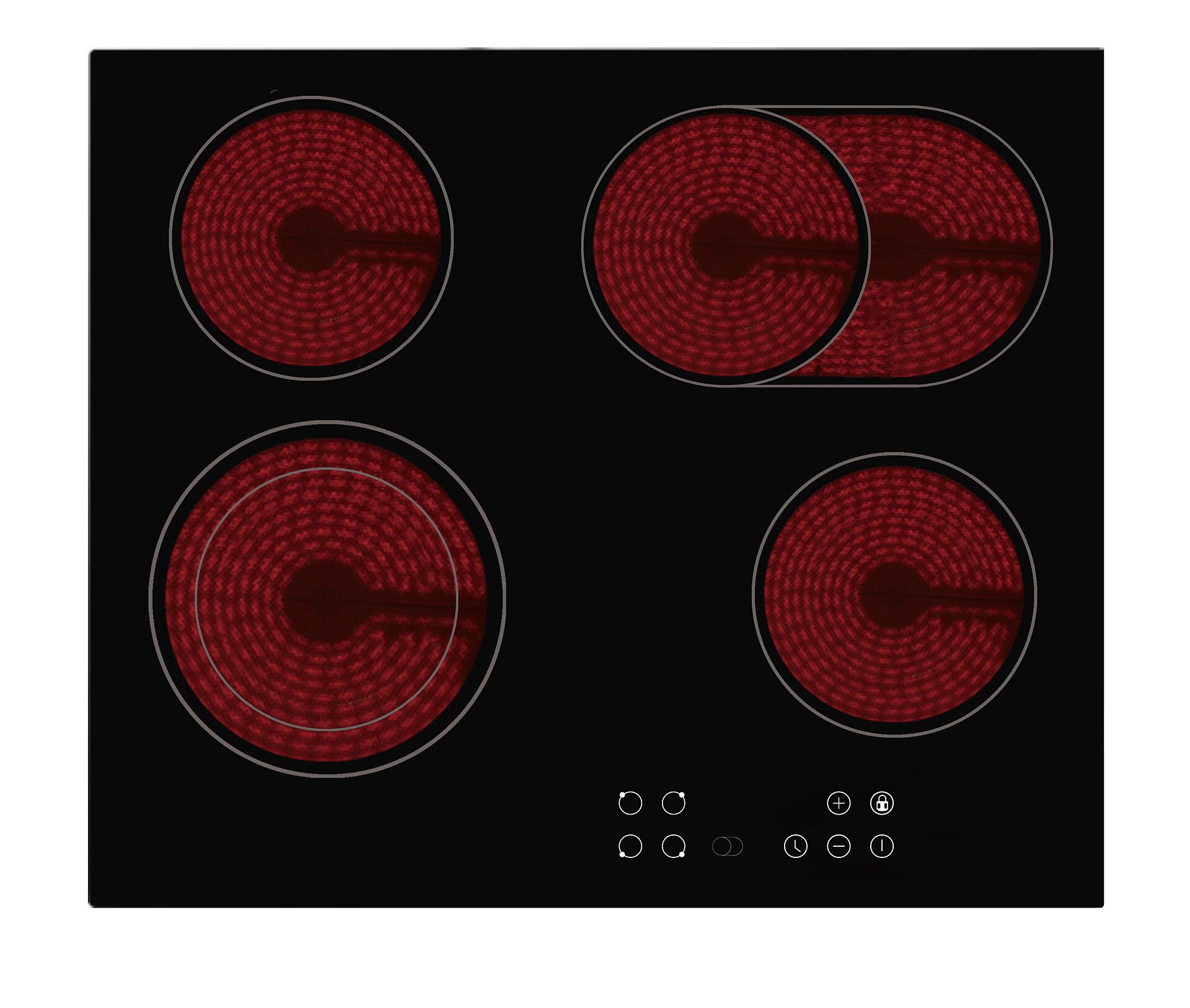 Mican Glaskeramikkochfeld CKA4Z2KB schwarz Schwarzglas B/H/T: ca. 58x5x51 cm Mican Glaskeramikkochfeld CKA4Z2KB schwarz Schwarzglas B/H/T: ca. 58x5x51 cm