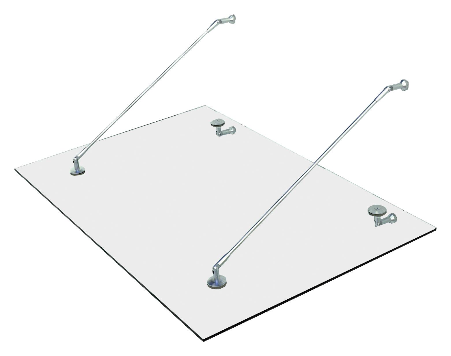 HOMCOM Vordach transparent