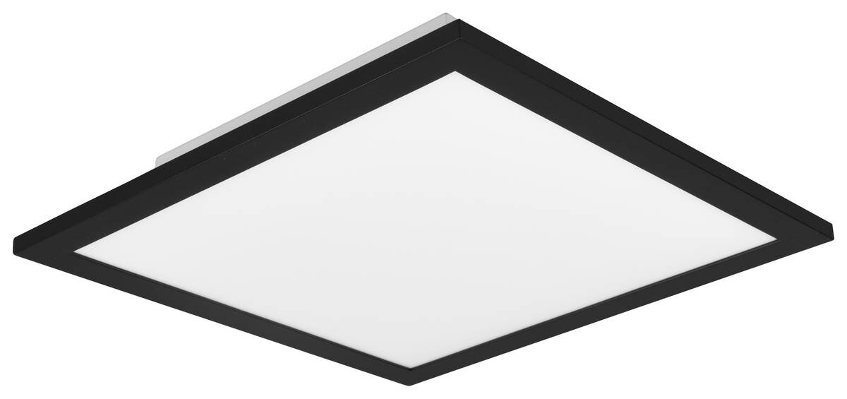 Reality Deckenleuchte Alpha mattschwarz Metall B/H/T: ca. 30x5x30 cm