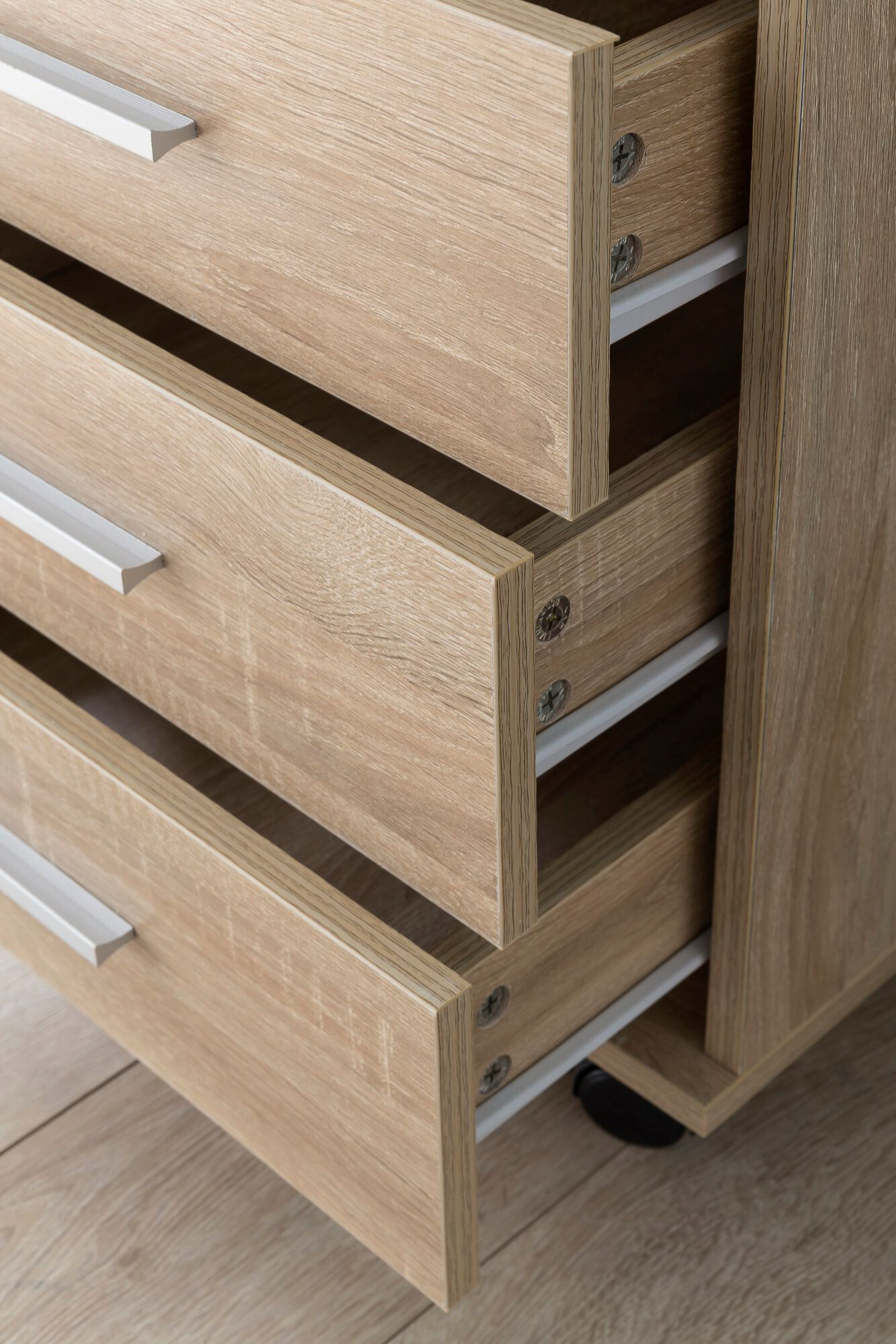 Rollcontainer braun Spanplatte B/H/T: ca. 40x70,5x33 cm